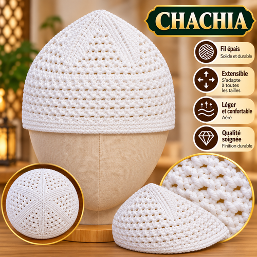 Visuel de présentation de la chachia blanche