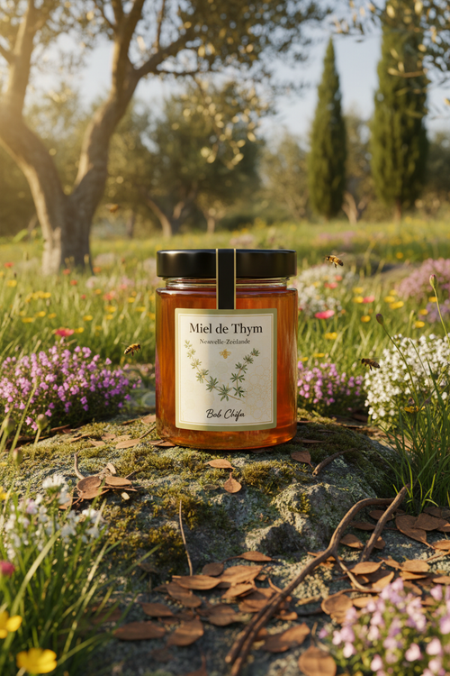 Pot de miel dans la nature