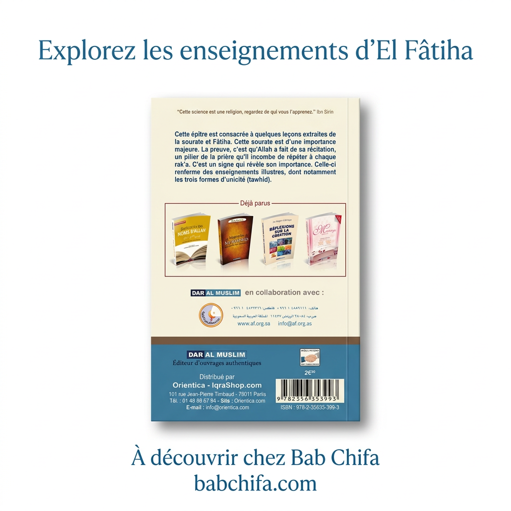 El Fâtiha, verso sur fond blanc